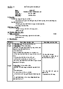 Giáo án môn Địa lý, Lịch sử 4 - Lê Văn Tính - Tuần 22