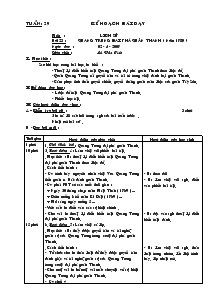 Giáo án môn Địa lý, Lịch sử 4 - Lê Văn Tính - Tuần 29