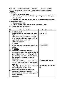 Giáo án môn Khoa học 5 - Tuần 10, 11