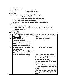 Giáo án môn Khoa học 5 - Tuần 19