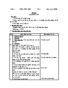 Giáo án môn Khoa học 5 - Tuần 1