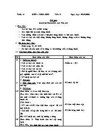 Giáo án môn Khoa học 5 - Tuần 6