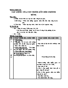 Giáo án môn Khoa học lớp 4 - Tuần 33