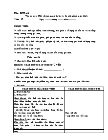 Giáo án môn Kỹ thuật lớp 5 - Tuần 10