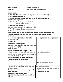 Giáo án môn Kỹ thuật lớp 5 - Tuần 12