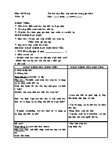 Giáo án môn Kỹ thuật lớp 5 - Tuần 13