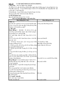 Giáo án môn Lịch sử 4 - Bài 26: Cuộc khẩn hoang đàng trong