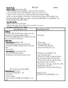 Giáo án môn Lịch sử 4 - Bài: Ôn tập