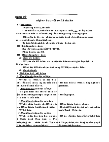 Giáo án môn Lịch sử 4 - Bài: Trịnh - Nguyễn phân tranh