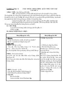 Giáo án môn Lịch sử 4 - Cuộc kháng chiến chống quân tống xâm lược lần thứ II