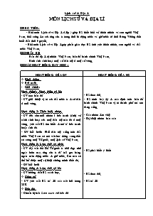 Giáo án môn Lịch sử 4 - Họa kì I