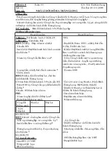 Giáo án môn Lịch sử 4 - Học kì I - Tuần 11