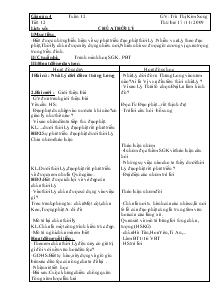 Giáo án môn Lịch sử 4 - Học kì I - Tuần 12