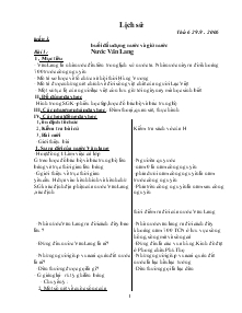 Giáo án môn Lịch sử 4 - Năm 2006