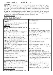 Giáo án môn Lịch sử 4 - Nước Âu Lạc