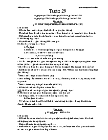 Giáo án môn Lịch sử 4 - Quách Văn Bàn - Tuần 29