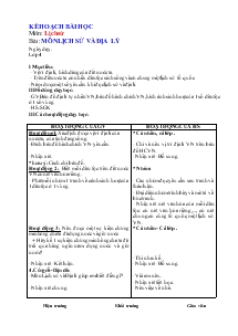 Giáo án môn Lịch sử 4 - Tiết 1: Môn Lịch sử và Địa lý