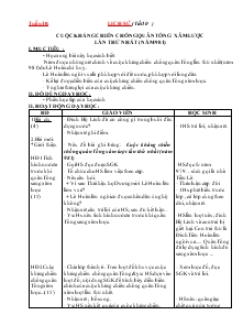 Giáo án môn Lịch sử 4 - Tiết 10: Cuộc kháng chiến chống quân tống xâm lược lần thứ nhất (năm 981)