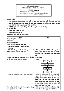 Giáo án môn Lịch sử 4 - Tiết 16: Ôn tập