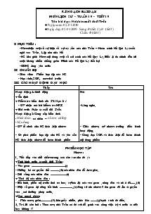 Giáo án môn Lịch sử 4 - Tiết 19: Nước ta cuối Thời Trần