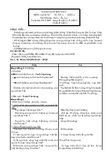 Giáo án môn Lịch sử 4 - Tiết 2; Nước Âu Lạc