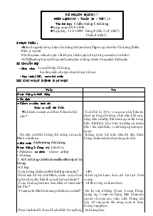 Giáo án môn Lịch sử 4 - Tiết 20: Chiến thắng Chi Lăng