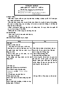 Giáo án môn Lịch sử 4 - Tiết 22: Trường học thời Hậu Lê