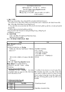 Giáo án môn Lịch sử 4 - Tiết 25: Trịnh Nguyễn phân tranh