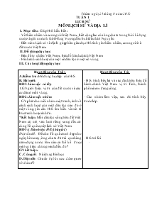 Giáo án môn Lịch sử 4 - Tuần 1 đến tuần 5