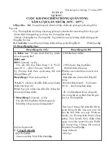 Giáo án môn Lịch sử 4 - Tuần 13 đến tuần 18