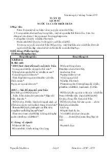 Giáo án môn Lịch sử 4 - Tuần 19 đến tuần 22