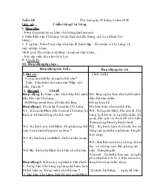 Giáo án môn Lịch sử 4 - Tuần 20, 21, 22, 23