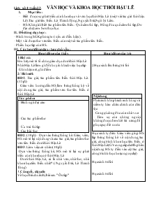 Giáo án môn Lịch sử 4 - Tuần 23 đến tuần 25