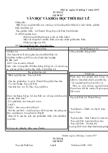 Giáo án môn Lịch sử 4 - Tuần 23 đến tuần 29