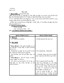 Giáo án môn Lịch sử 4 - Tuần 24 đến tuần 27