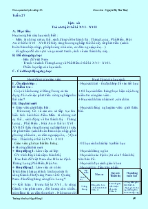 Giáo án môn Lịch sử 4 - Tuần 27 đến tuần 35