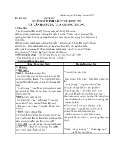 Giáo án môn Lịch sử 4 - Tuần 30 đến tuần 35