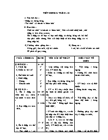 Giáo án môn Thể dục lớp 5 - Tuần 13