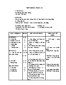 Giáo án môn Thể dục lớp 5 - Tuần 15