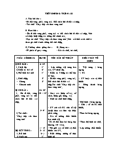 Giáo án môn Thể dục lớp 5 - Tuần 18