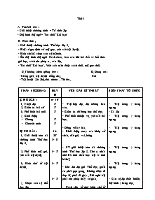 Giáo án môn Thể dục lớp 5 - Tuần 1