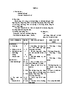 Giáo án môn Thể dục lớp 5 - Tuần 6