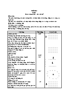 Giáo án môn Thể dục tiểu học