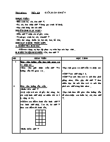 Giáo án môn Thủ công lớp 3 - Tiết 15: Cắt, dán chữ V