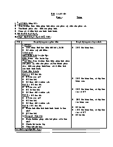 Giáo án môn Toán khối 4 - Tuần 26