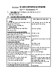 Giáo án môn Toán khối 4 - Tuần 4