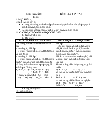 Giáo án môn Toán lớp 5 - Tuần 11