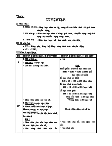 Giáo án môn Toán lớp 5 - Tuần 34