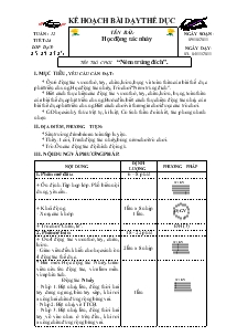 Giáo án Thể dục 3 bài 24: Học động tác nhảy, trò chơi “ném trúng đích”