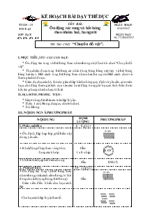 Giáo án Thể dục 3 bài 65: Ôn động tác tung và bắt bóng theo nhóm hai, ba người, trò chơi “chuyển đồ vật”